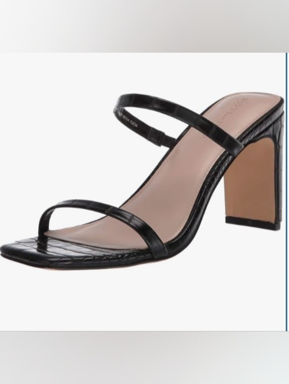NWT The Drop Avery Square Toe Two Strap High Heeled Sandal